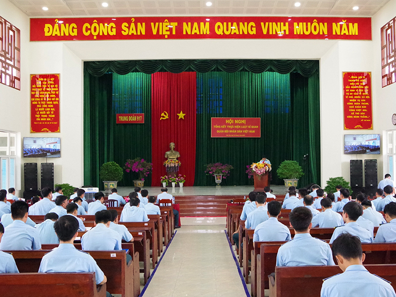 Trung đoàn 917 tổng kết thực hiện Luật Sĩ quan Quân đội nhân dân Việt Nam