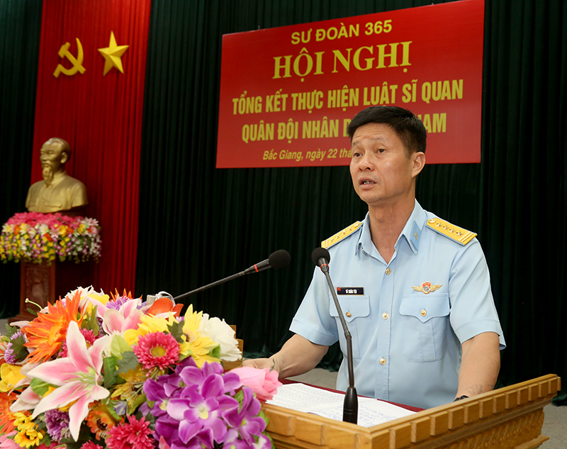 Sư đoàn 365 tổng kết thực hiện Luật Sĩ quan Quân đội nhân dân Việt Nam