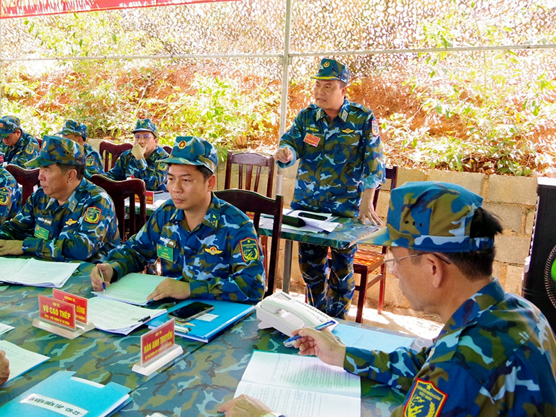 Sư đoàn 377 tổ chức Diễn tập Chỉ huy - Tham mưu 1 bên 2 cấp năm 2023