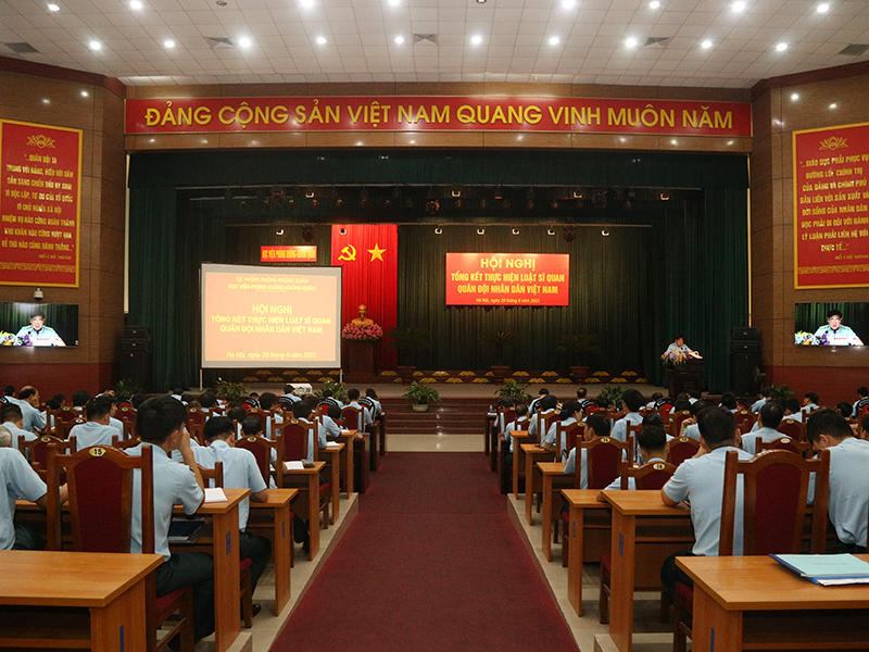 Học viện Phòng không - Không quân tổng kết thực hiện Luật Sĩ quan QĐND Việt Nam