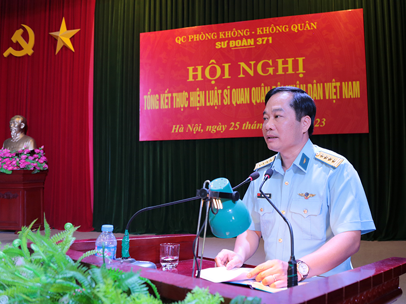 Sư đoàn 371 tổng kết thực hiện Luật Sĩ quan Quân đội nhân dân Việt Nam