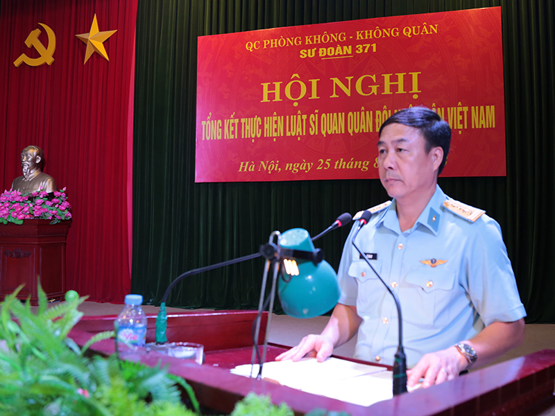 Sư đoàn 371 tổng kết thực hiện Luật Sĩ quan Quân đội nhân dân Việt Nam