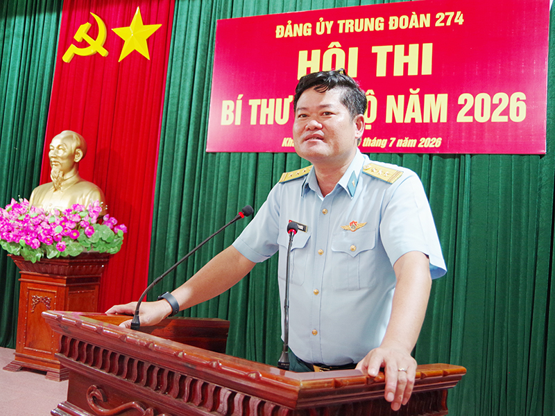 Đảng ủy Trung đo&agrave;n 274 tổ chức Hội thi B&iacute; thư chi bộ năm 2026