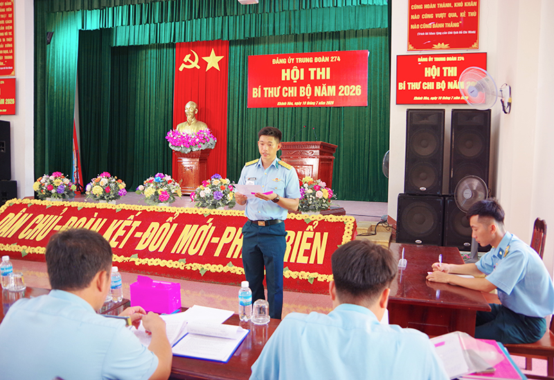 Đảng ủy Trung đo&agrave;n 274 tổ chức Hội thi B&iacute; thư chi bộ năm 2026