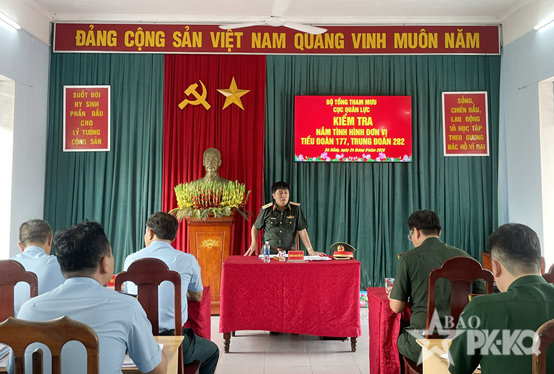 Bộ Tổng Tham mưu kiểm tra Tiểu đo&agrave;n 177, Trung đo&agrave;n 282