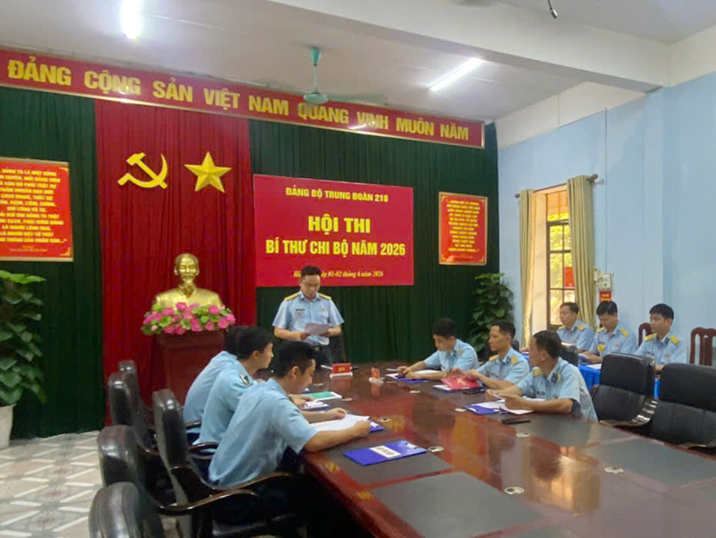 Đảng bộ Trung đo&agrave;n 218 tổ chức th&agrave;nh c&ocirc;ng Hội thi B&iacute; thư Chi bộ năm 2026 l&agrave;m trước trong to&agrave;n Qu&acirc;n chủng PK-KQ