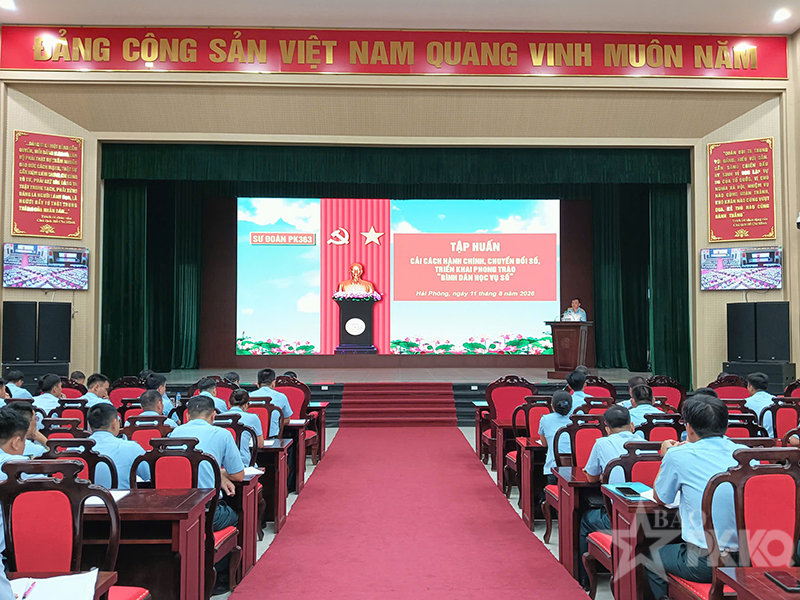 Sư đo&agrave;n 363 tập huấn cải c&aacute;ch h&agrave;nh ch&iacute;nh, chuyển đổi số v&agrave; triển khai Phong tr&agrave;o &ldquo;B&igrave;nh d&acirc;n học vụ số&rdquo; năm 2026