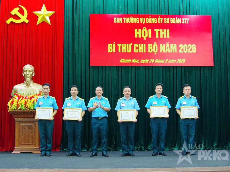 Sư đo&agrave;n 377 tổ chức Hội thi B&iacute; thư chi bộ năm 2026