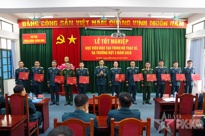 Học viện Ph&ograve;ng kh&ocirc;ng-Kh&ocirc;ng qu&acirc;n tổ chức lễ tốt nghiệp học vi&ecirc;n đ&agrave;o tạo tr&igrave;nh độ thạc sĩ, ra trường đợt 3 năm 2026