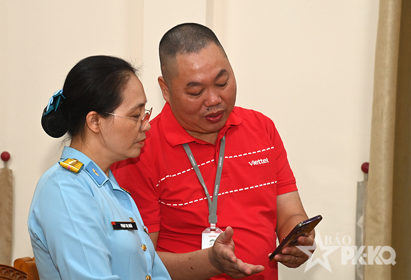 Cục Ch&iacute;nh trị Ph&ograve;ng kh&ocirc;ng-Kh&ocirc;ng qu&acirc;n phối hợp với Viettel H&agrave; Nội tổ chức hội thảo giới thiệu v&agrave; triển khai nền tảng Viettel Tammi