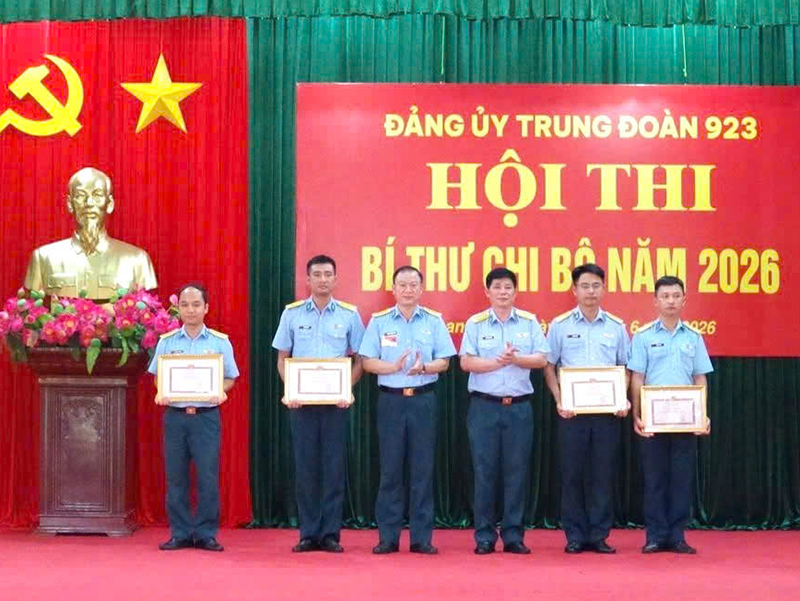 Đảng ủy Trung đo&agrave;n 923 tổ chức th&agrave;nh c&ocirc;ng Hội thi B&iacute; thư chi bộ năm 2026