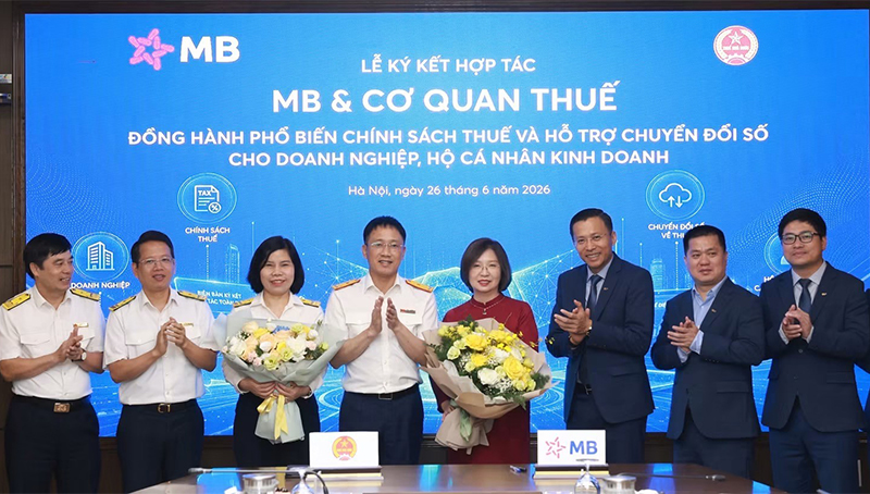 Ng&acirc;n h&agrave;ng Thương mại Cổ phần Qu&acirc;n đội (MB) v&agrave; cơ quan Thuế k&yacute; kết hợp t&aacute;c