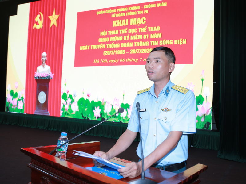 Lữ đo&agrave;n Th&ocirc;ng tin 26 khai mạc Hội thao thể dục thể thao năm 2026