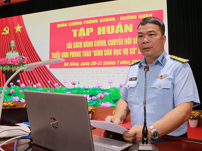 Qu&acirc;n chủng Ph&ograve;ng kh&ocirc;ng-Kh&ocirc;ng qu&acirc;n tập huấn cải c&aacute;ch h&agrave;nh ch&iacute;nh, chuyển đổi số, triển khai Phong tr&agrave;o &ldquo;B&igrave;nh d&acirc;n học vụ số&rdquo; năm 2026