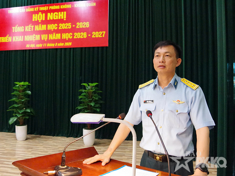 Trường Cao đẳng Kỹ thuật Ph&ograve;ng kh&ocirc;ng-Kh&ocirc;ng qu&acirc;n tổng kết năm học 2025-2026