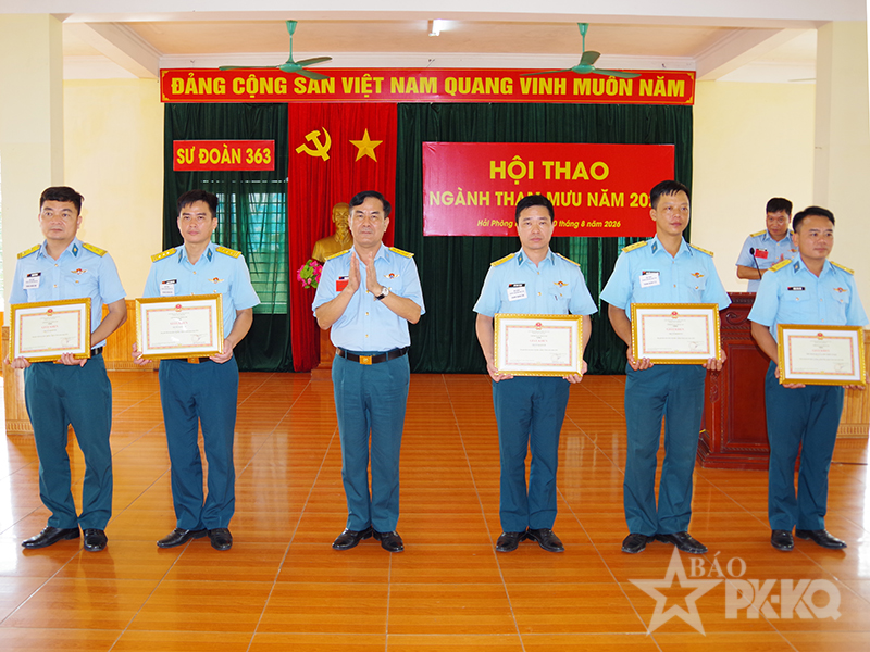 Sư đo&agrave;n 363 tổ chức Hội thao Ng&agrave;nh Tham mưu năm 2026