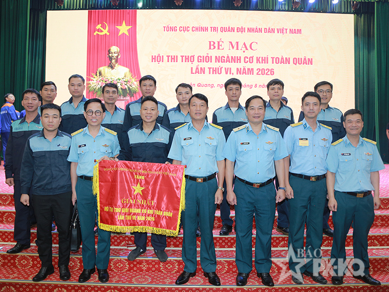 Qu&acirc;n chủng Ph&ograve;ng kh&ocirc;ng-Kh&ocirc;ng qu&acirc;n đạt giải nhất to&agrave;n đo&agrave;n v&agrave; 4 &ldquo;b&agrave;n tay v&agrave;ng&rdquo; tại Hội thi thợ giỏi ng&agrave;nh cơ kh&iacute; to&agrave;n qu&acirc;n lần thứ VI năm 2026