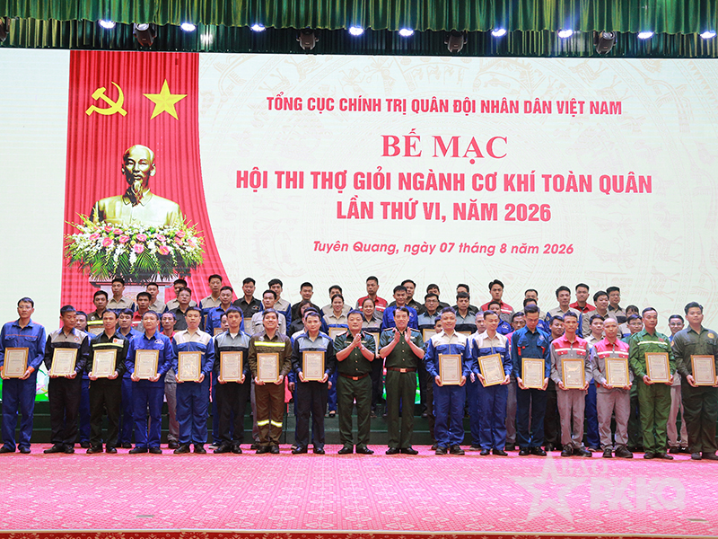 Quân chủng Phòng không-Không quân đạt giải nhất toàn đoàn và 4 “bàn tay vàng” tại Hội thi thợ giỏi ngành cơ khí toàn quân lần thứ VI năm 2026