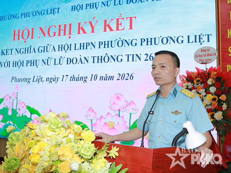 Hội Phụ nữ Lữ đo&agrave;n 26 v&agrave; Hội Phụ nữ phường Phương Liệt, TP H&agrave; Nội k&yacute; kết giao ước kết nghĩa