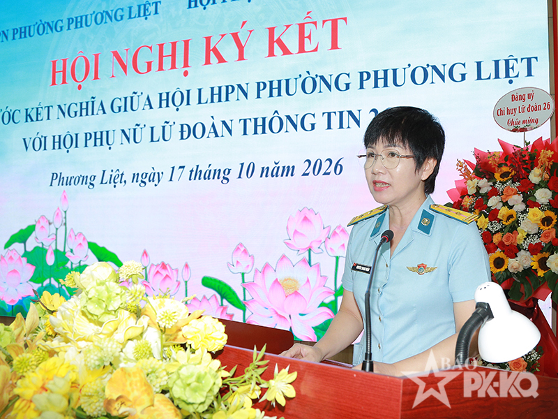 Hội Phụ nữ Lữ đo&agrave;n 26 v&agrave; Hội Phụ nữ phường Phương Liệt, TP H&agrave; Nội k&yacute; kết giao ước kết nghĩa