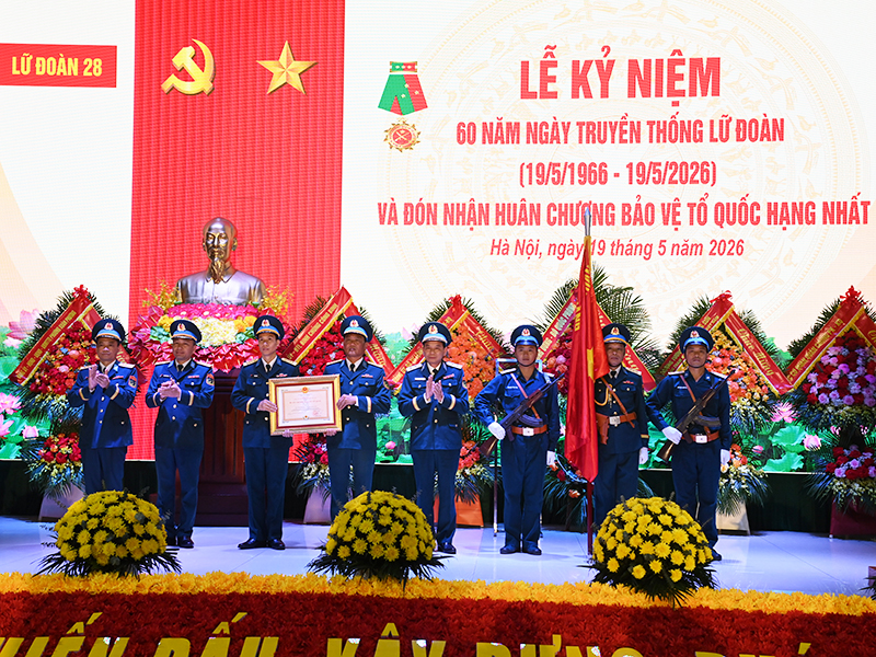 Lữ đo&agrave;n C&ocirc;ng binh 28 tổ chức Lễ Kỷ niệm 60 năm ng&agrave;y truyền thống Lữ đo&agrave;n (19-5-1966/19-5-2026) v&agrave; đ&oacute;n nhận Hu&acirc;n chương bảo vệ Tổ quốc hạng Nhất.