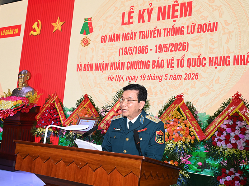 Lữ đo&agrave;n C&ocirc;ng binh 28 tổ chức Lễ Kỷ niệm 60 năm ng&agrave;y truyền thống Lữ đo&agrave;n (19-5-1966/19-5-2026) v&agrave; đ&oacute;n nhận Hu&acirc;n chương bảo vệ Tổ quốc hạng Nhất.