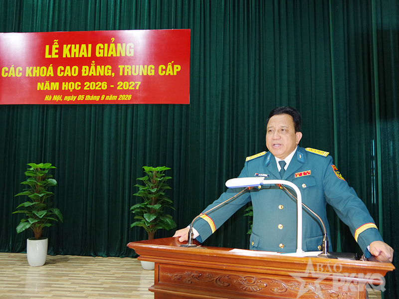 Trường Cao đẳng Kỹ thuật Ph&ograve;ng kh&ocirc;ng-Kh&ocirc;ng qu&acirc;n khai giảng c&aacute;c kh&oacute;a cao đẳng, trung cấp năm học 2026-2027
