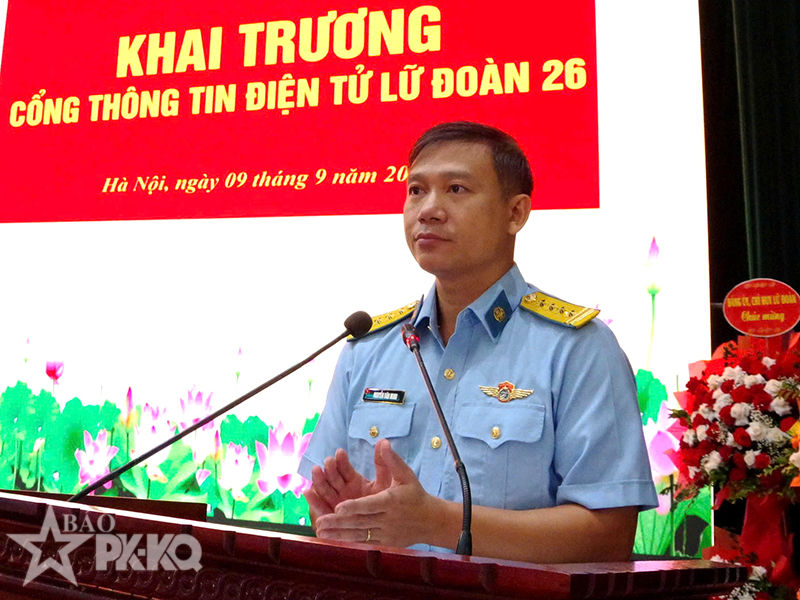 Khai trương Cổng th&ocirc;ng tin điện tử Lữ đo&agrave;n 26