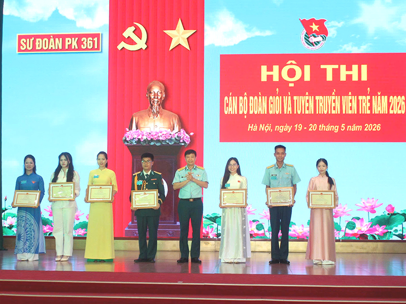 Sư đo&agrave;n 361 tổ chức th&agrave;nh c&ocirc;ng Hội thi c&aacute;n bộ Đo&agrave;n v&agrave; Tuy&ecirc;n truyền vi&ecirc;n trẻ năm 2026