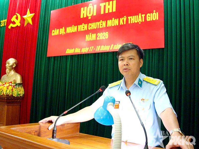Sư đo&agrave;n 377 tổ chức Hội thi c&aacute;n bộ, nh&acirc;n vi&ecirc;n chuy&ecirc;n m&ocirc;n kỹ thuật giỏi năm 2026