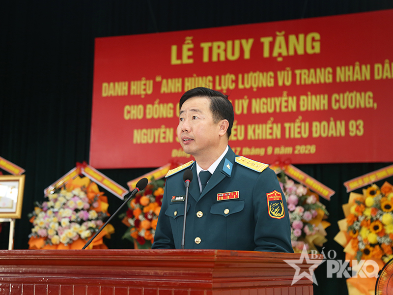 Trung đo&agrave;n 278 tổ chức Lễ truy tặng danh hiệu &ldquo;Anh h&ugrave;ng Lực lượng vũ trang nh&acirc;n d&acirc;n&rdquo; cho Chuẩn &uacute;y Nguyễn Đ&igrave;nh Cương