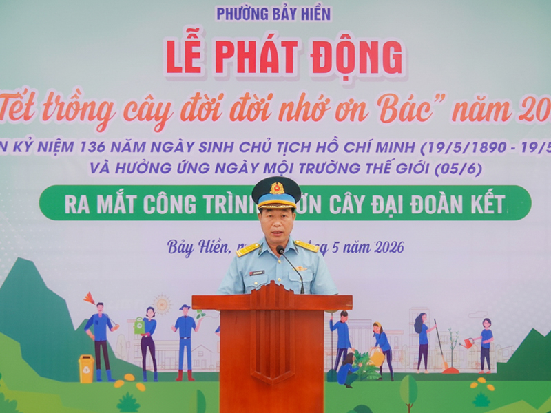 Ủy ban MTTQ phường Bảy Hiền, TP Hồ Ch&iacute; Minh phối hợp c&ugrave;ng Trung đo&agrave;n 230 tổ chức Lễ ph&aacute;t động &ldquo;Tết trồng c&acirc;y đời đời nhớ ơn b&aacute;c&rdquo; năm 2026