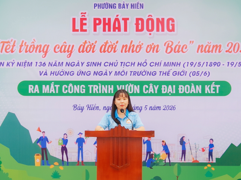 Ủy ban MTTQ phường Bảy Hiền, TP Hồ Ch&iacute; Minh phối hợp c&ugrave;ng Trung đo&agrave;n 230 tổ chức Lễ ph&aacute;t động &ldquo;Tết trồng c&acirc;y đời đời nhớ ơn b&aacute;c&rdquo; năm 2026
