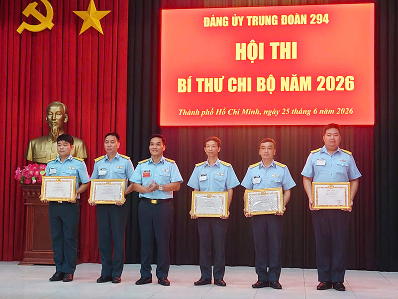 Đảng ủy Trung đo&agrave;n 294 tổ chức th&agrave;nh c&ocirc;ng Hội thi B&iacute; thư chi bộ năm 2026