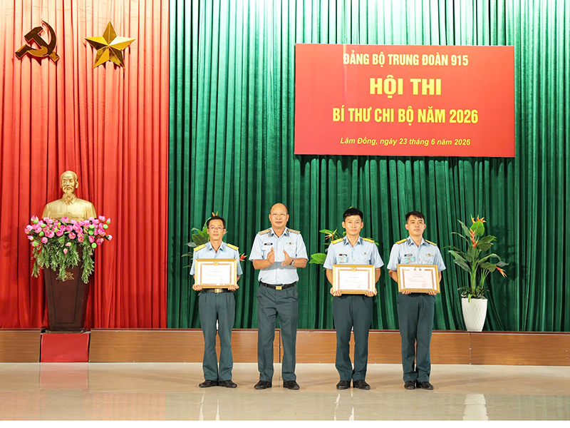 Trung đo&agrave;n 915 tổ chức Hội thi B&iacute; thư chi bộ năm 2026