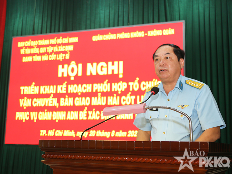 Ban Chỉ đạo 515 TP Hồ Ch&iacute; Minh phối hợp Qu&acirc;n chủng Ph&ograve;ng kh&ocirc;ng - Kh&ocirc;ng qu&acirc;n triển khai kế hoạch vận chuyển, b&agrave;n giao mẫu h&agrave;i cốt liệt sĩ phục vụ gi&aacute;m định AND