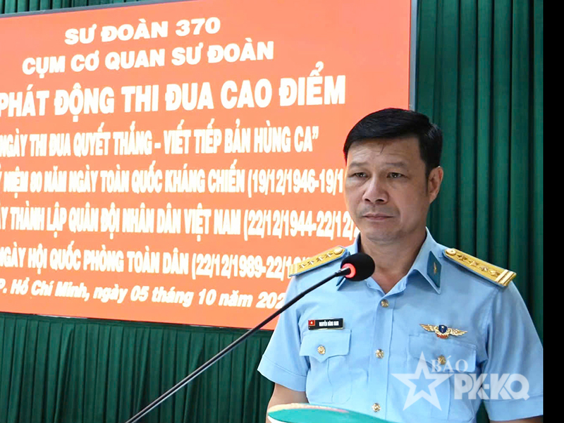 Cụm cơ quan Sư đo&agrave;n 370 ph&aacute;t động đợt thi đua cao điểm &ldquo;80 ng&agrave;y h&agrave;nh động quyết thắng - Viết tiếp bản h&ugrave;ng ca&rdquo;