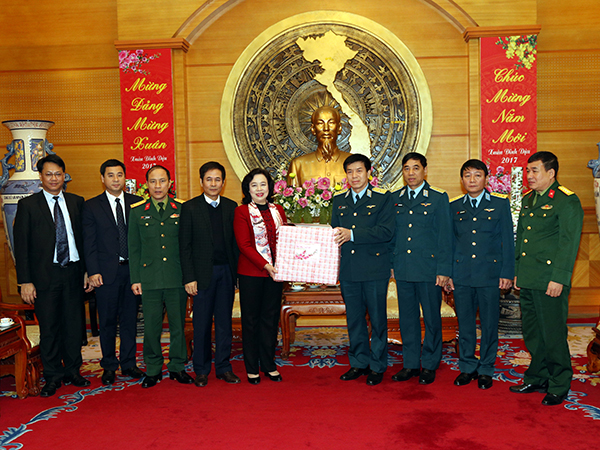 Đoàn đại biểu Thành phố Hà Nội thăm và chúc Tết Quân chủng PK-KQ