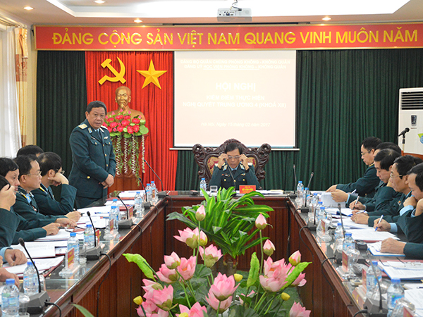 Đảng ủy Học viện PK-KQ tổ chức Hội nghị kiểm điểm thực hiện NQTW4 (Khóa XII)