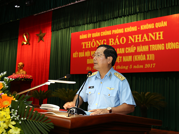 Đảng ủy Quân chủng PK-KQ thông báo nhanh kết quả Hội nghị lần thứ 5 BCH Trung ương Đảng (Khóa XII)