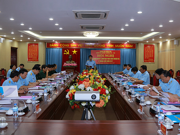 Đảng ủy Quân chủng tổ chức Hội nghị ra nghị quyết lãnh đạo thực hiện nhiệm vụ 6 tháng cuối năm 2017
