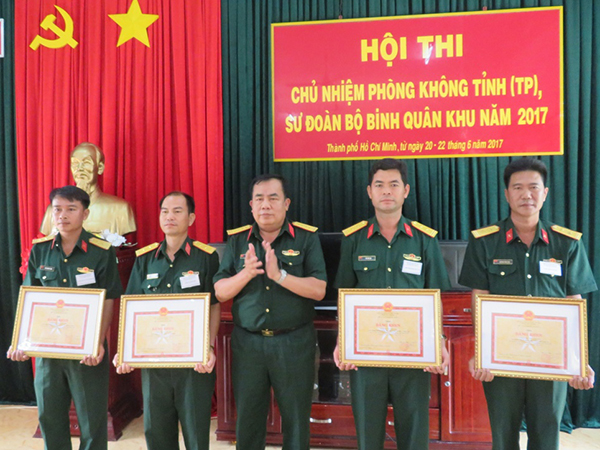 Quân khu 7 tổ chức Hội thi Chủ nhiệm Phòng không tỉnh (thành phố), Sư đoàn Bộ binh năm 2017