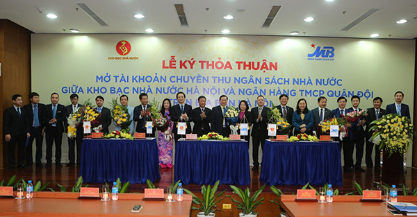 Kho bạc Nhà nước Hà Nội và Ngân hàng TMCP Quân đội ký thỏa thuận mở tài khoản chuyên thu ngân sách nhà nước trên địa bàn Hà Nội