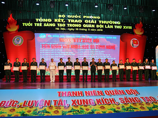 Bộ Quốc phòng tổng kết, trao Giải thưởng “Tuổi trẻ sáng tạo” trong Quân đội lần thứ XVIII