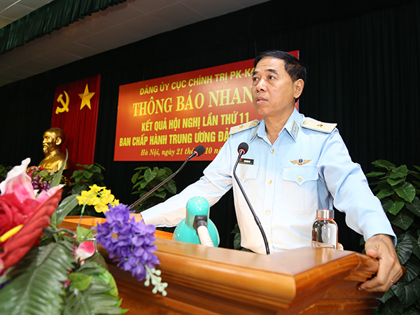 Đảng ủy Cục Chính trị Phòng không - Không quân thông báo nhanh kết quả Hội nghị lần thứ 11, Ban Chấp hành Trung ương Đảng (Khóa XII)