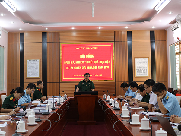 Bộ Tổng Tham mưu QĐND Việt Nam nghiệm thu đề tài, sáng kiến khoa học ngành giáo dục đào tạo năm 2019
