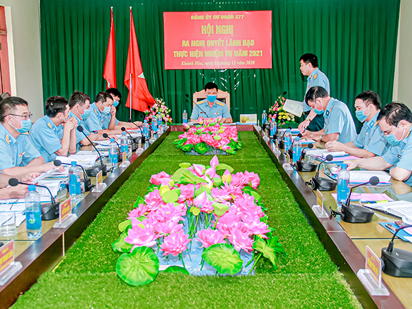 Đảng ủy Sư đoàn 377 ra Nghị quyết lãnh đạo thực hiện nhiệm vụ năm 2021