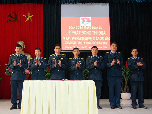 Đoàn cơ sở Trung đoàn 213 phát động đợt thi đua cao điểm chào mừng kỷ niệm 90 năm ngày thành lập Đoàn TNCS Hồ Chí Minh