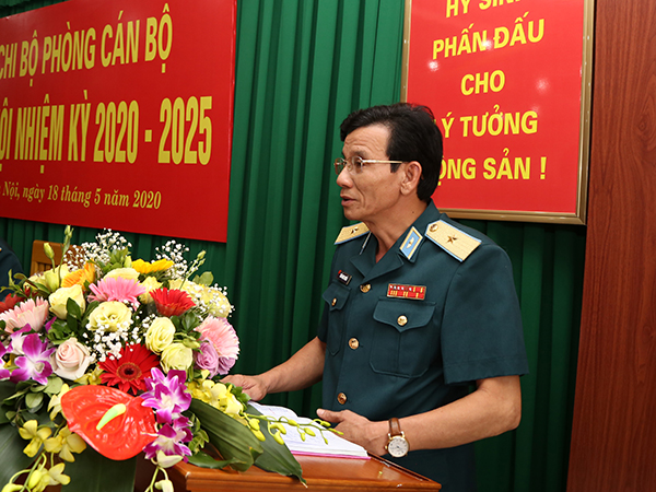 Chi bộ Phòng Cán bộ, Cục Chính trị Quân chủng Phòng không-Không quân tổ chức Đại hội nhiệm kỳ 2020-2025