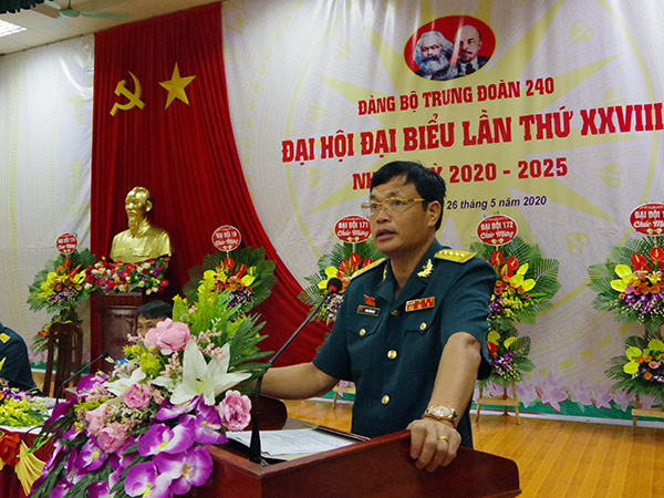 Đảng bộ Trung đoàn 240 tổ chức Đại hội đại biểu nhiệm kỳ 2020-2025